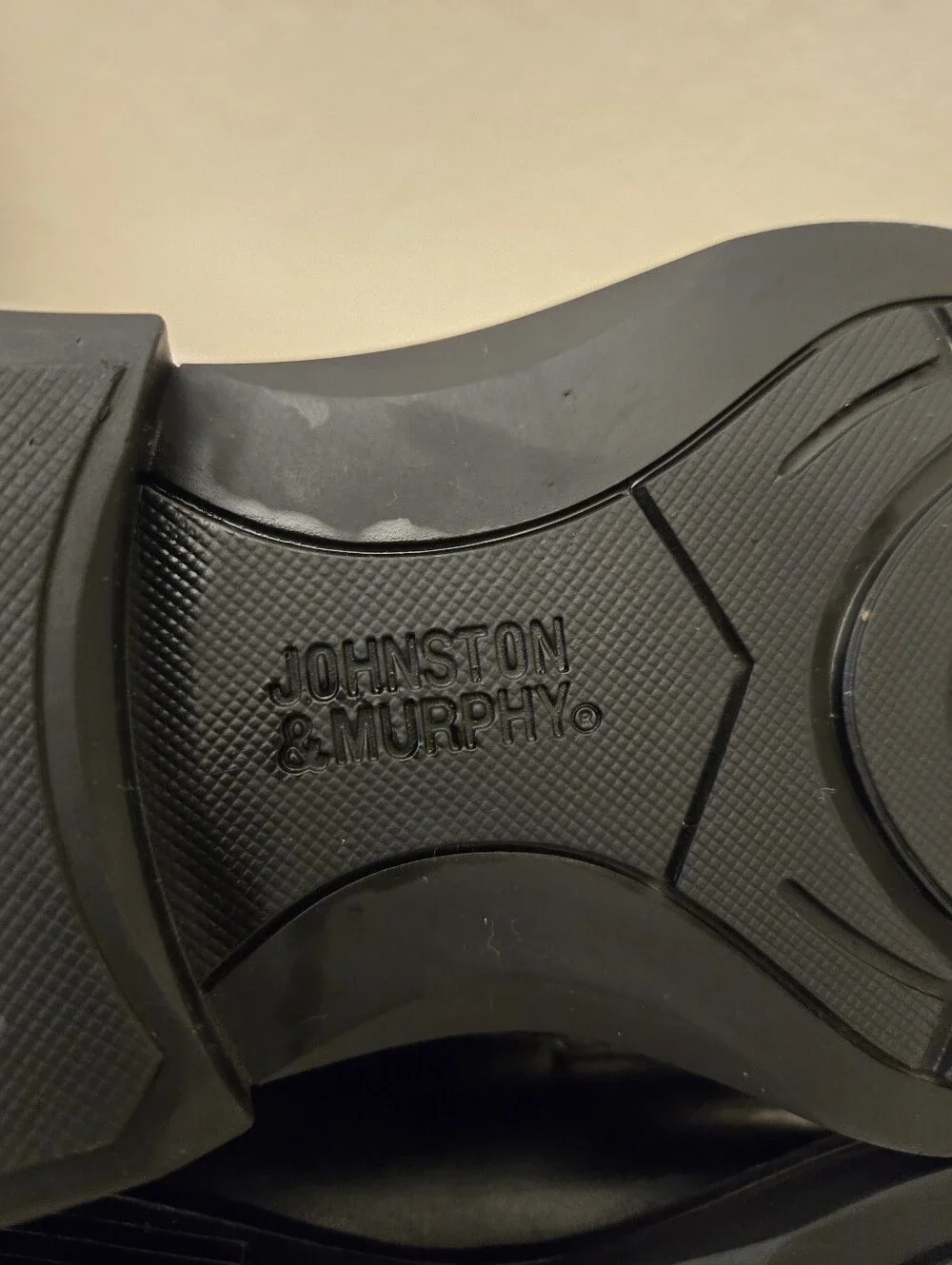Johnston & Murphy Men's 8.5M Norvell Apron Toe Oxford Dress Shoes Black Leather